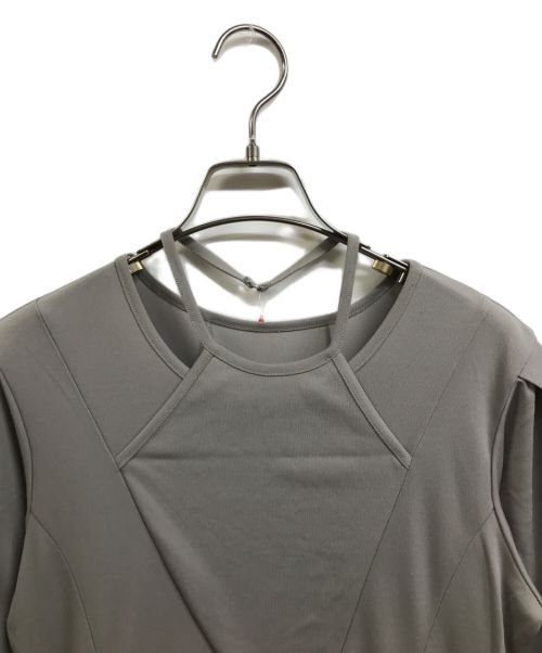 MURRAL（ミューラル）MURRAL (ミューラル) Leaf vein jersey dress グレー サイズ:1の古着・服飾アイテム