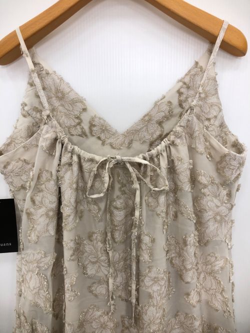anuans（アニュアンス）anuans (アニュアンス) オリジナルジャガードキャミワンピース ベージュ サイズ:Fの古着・服飾アイテム