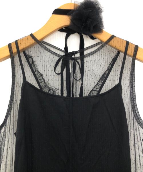 FRAY ID（フレイ アイディー）FRAY ID (フレイ アイディー) チュールレイヤーティアードドレス ブラック サイズ:SIZE1の古着・服飾アイテム