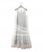 FRAY IDフレイ アイディー）の古着「チュールレイヤーティアードドレス」｜ホワイト