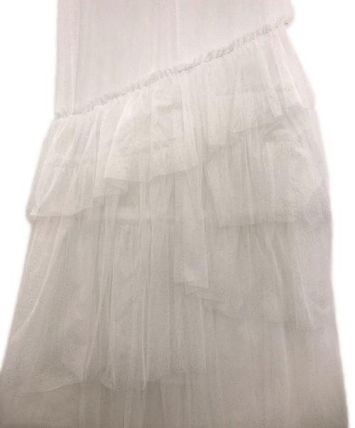 FRAY ID（フレイ アイディー）FRAY ID (フレイ アイディー) チュールレイヤーティアードドレス ホワイト サイズ:1の古着・服飾アイテム