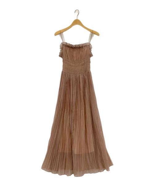 FRAY ID（フレイ アイディー）FRAY ID (フレイ アイディー) ワッシャーシャーリングキャミワンピース ブラウン サイズ:SIZE1の古着・服飾アイテム