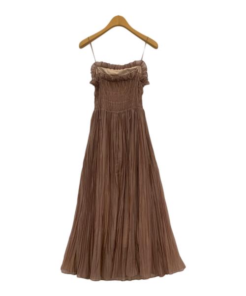 FRAY ID（フレイ アイディー）FRAY ID (フレイ アイディー) ワッシャーシャーリングキャミワンピース ブラウン サイズ:SIZE1の古着・服飾アイテム