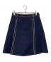 PRADA（プラダ）の古着「ウールシルクステッチスカート」｜ネイビー