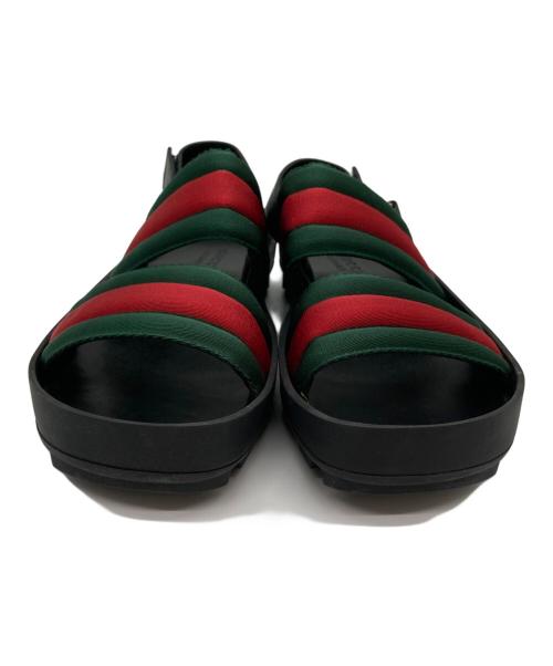 GUCCI（グッチ）GUCCI (グッチ) WEB SANDAL ブラック サイズ:8の古着・服飾アイテム