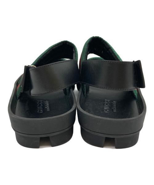 GUCCI（グッチ）GUCCI (グッチ) WEB SANDAL ブラック サイズ:8の古着・服飾アイテム