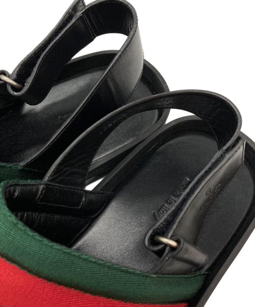 GUCCI（グッチ）GUCCI (グッチ) WEB SANDAL ブラック サイズ:8の古着・服飾アイテム
