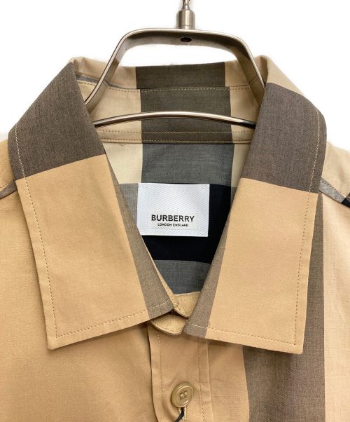 BURBERRY（バーバリー）BURBERRY (バーバリー) コットンポプリンバーバリーチェックシャツ ベージュ サイズ:Sの古着・服飾アイテム