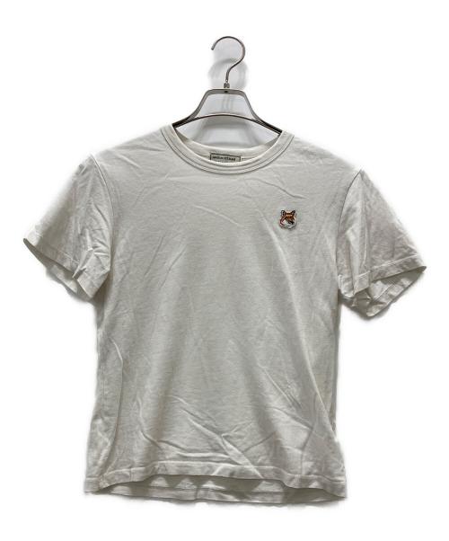 maison kitsune（メゾンキツネ）maison kitsune (メゾンキツネ) パステルフォックスヘッドロゴTシャツ ホワイト サイズ:Sの古着・服飾アイテム