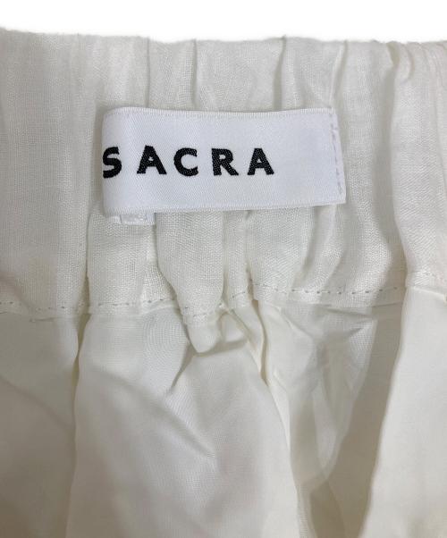 SACRA（サクラ）SACRA (サクラ) RAMIE LAWN SKIRT ホワイト サイズ:38の古着・服飾アイテム
