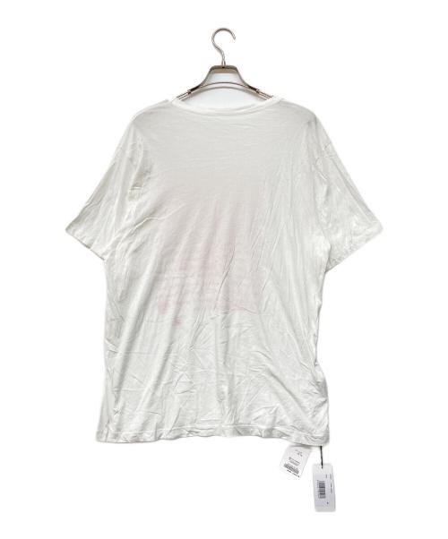 lucien pellat-finet（ルシアン・ペラフィネ）lucien pellat-finet (ルシアン・ペラフィネ) Nicolas Ouchenir メッセージTシャツ ホワイト×レッド サイズ:XLの古着・服飾アイテム