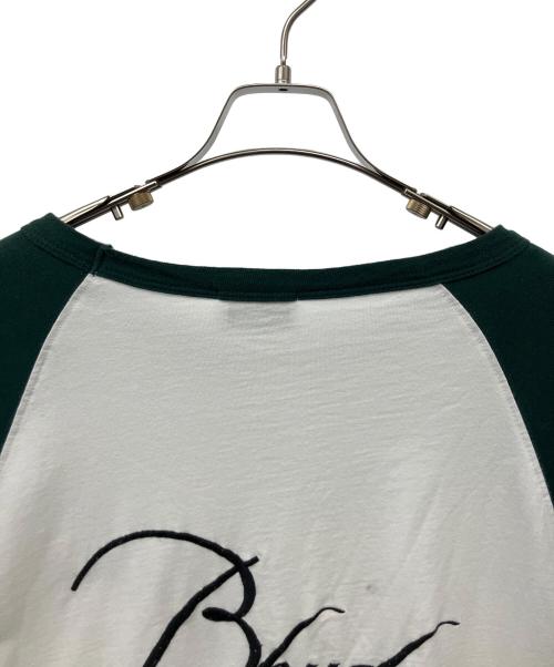 RHUDE（ルード）RHUDE (ルード) ラグランTシャツ ホワイト×グリーン サイズ:M　の古着・服飾アイテム