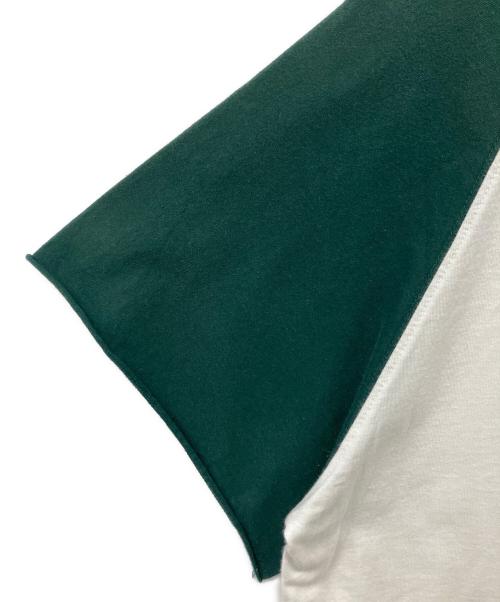 RHUDE（ルード）RHUDE (ルード) ラグランTシャツ ホワイト×グリーン サイズ:M　の古着・服飾アイテム