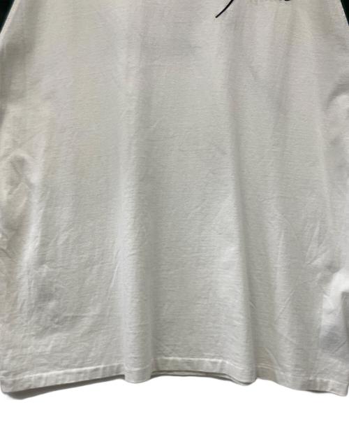 RHUDE（ルード）RHUDE (ルード) ラグランTシャツ ホワイト×グリーン サイズ:M　の古着・服飾アイテム