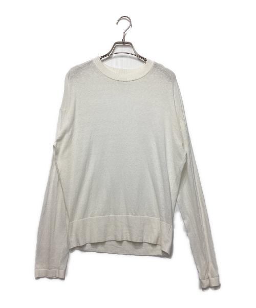 ATON（エイトン）ATON (エイトン) RECYCLE FRESCA CREW NECK SWEATER ホワイト サイズ:02の古着・服飾アイテム