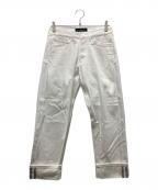 MADISON BLUEマディソンブルー）の古着「SERUBITCHI JQ STRAIGHT DENIM」｜ホワイト