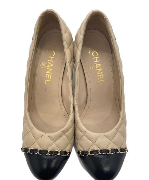 CHANEL（シャネル）CHANEL (シャネル) ココマーク マトラッセ パンプス ベージュ サイズ:37Cの古着・服飾アイテム