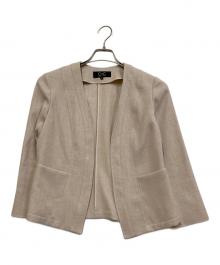 COUP DE CHANCE（クードシャンス）の古着「ノーカラージャケット」｜ベージュ