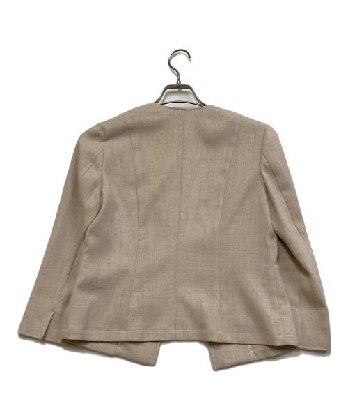 COUP DE CHANCE（クードシャンス）COUP DE CHANCE (クードシャンス) ノーカラージャケット ベージュ サイズ:38の古着・服飾アイテム