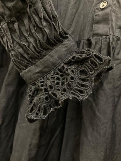 sea NEW YORK（シー ニューヨーク）Sea NEW YORK (シー ニューヨーク) レースラウンドカラー シャツワンピース ブラック サイズ:XSの古着・服飾アイテム