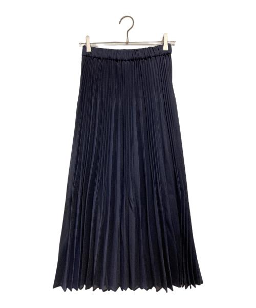 uncrave（アンクレイヴ）uncrave (アンクレイヴ) ロングプリーツスカート ネイビーの古着・服飾アイテム