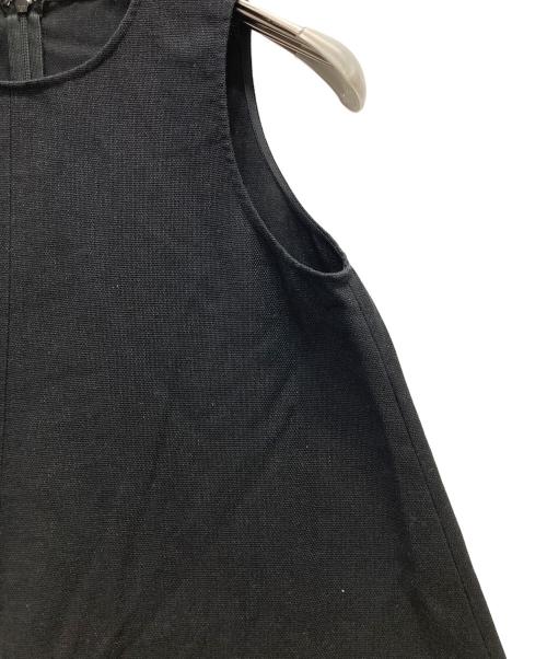 ESTNATION（エストネーション）ESTNATION (エストネーション) ZIPポケットリネンミニワンピース ブラック サイズ:36の古着・服飾アイテム