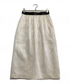 ADOREアドーア）の古着「ウェービーフローティングジャガードスカート」｜アイボリー