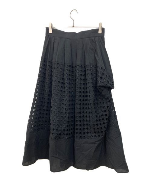 ADORE（アドーア）ADORE (アドーア) アイレットエンブロイダリースカート ブラック サイズ:38の古着・服飾アイテム