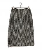 ADOREアドーア）の古着「ビックヘリンボーンスカート」｜ブラック