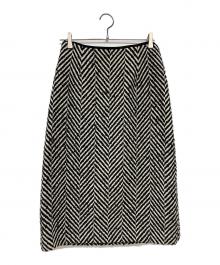ADORE（アドーア）の古着「ビックヘリンボーンスカート」｜ブラック