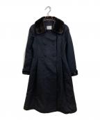 Reneルネ）の古着「ミンクファー付ロングコート」｜ブラック