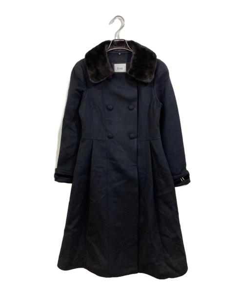 Rene（ルネ）Rene (ルネ) ミンクファー付ロングコート ブラック サイズ:SIZE 36の古着・服飾アイテム
