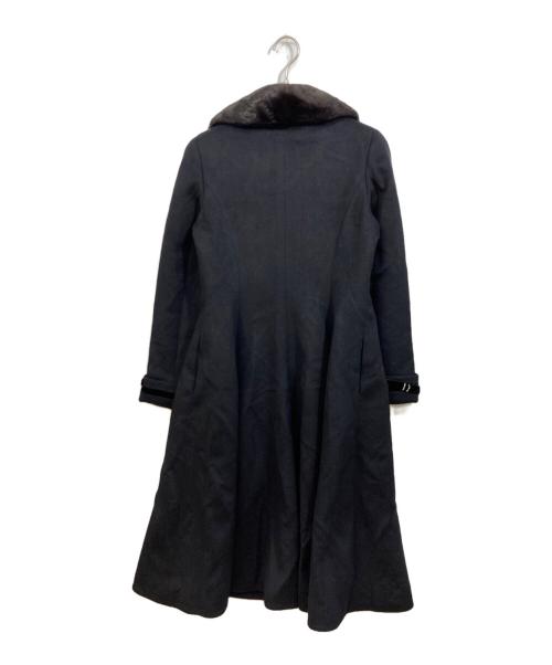 Rene（ルネ）Rene (ルネ) ミンクファー付ロングコート ブラック サイズ:SIZE 36の古着・服飾アイテム