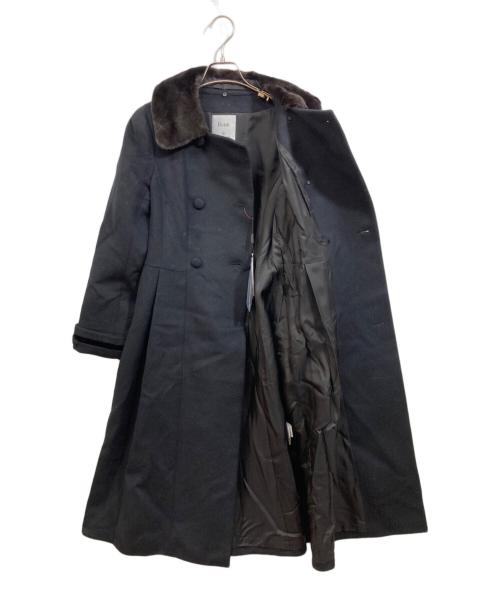 Rene（ルネ）Rene (ルネ) ミンクファー付ロングコート ブラック サイズ:SIZE 36の古着・服飾アイテム