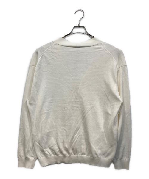 ATON（エイトン）ATON (エイトン) FRESCA KNIT オーバーサイズカーディガン ホワイト サイズ:SIZE 04の古着・服飾アイテム