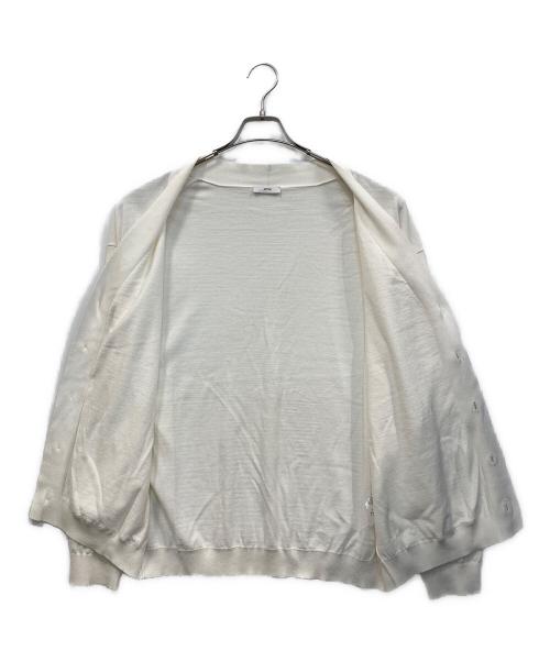 ATON（エイトン）ATON (エイトン) FRESCA KNIT オーバーサイズカーディガン ホワイト サイズ:SIZE 04の古着・服飾アイテム