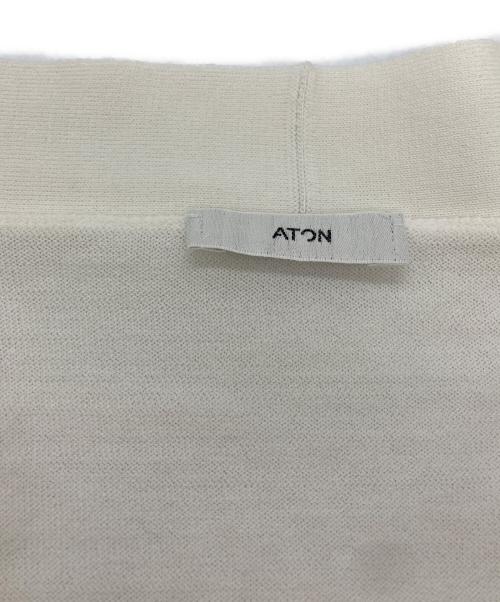ATON（エイトン）ATON (エイトン) FRESCA KNIT オーバーサイズカーディガン ホワイト サイズ:SIZE 04の古着・服飾アイテム