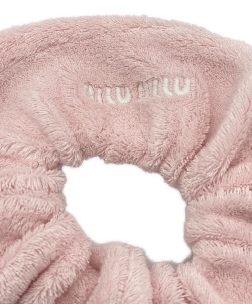 MIU MIU（ミュウミュウ）MIU MIU (ミュウミュウ) テリークロス シュシュ ピンクの古着・服飾アイテム