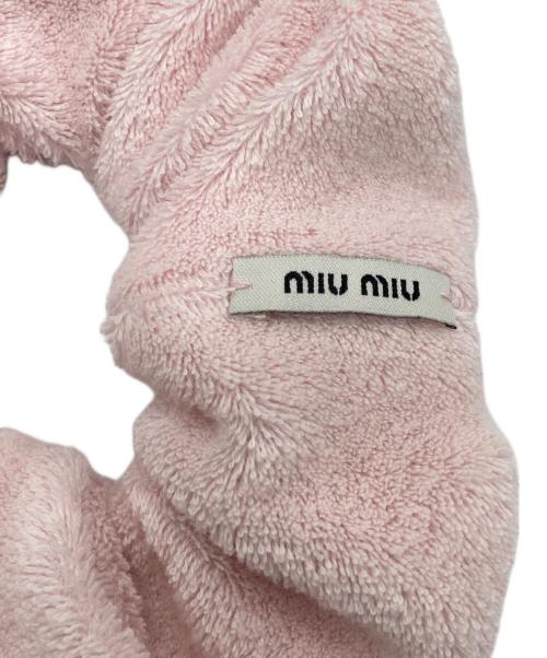 MIU MIU（ミュウミュウ）MIU MIU (ミュウミュウ) テリークロス シュシュ ピンクの古着・服飾アイテム