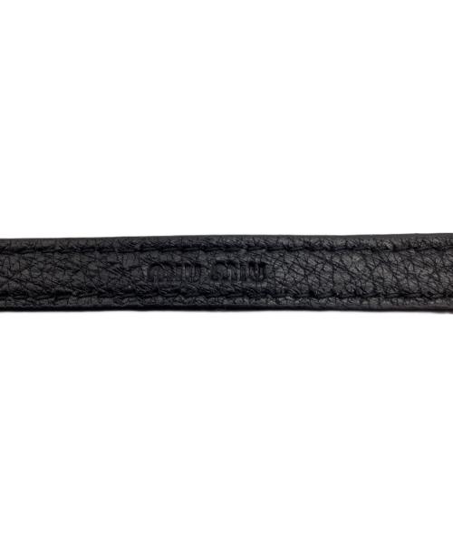 MIU MIU（ミュウミュウ）MIU MIU (ミュウミュウ) マドラスレザーブレスレットの古着・服飾アイテム