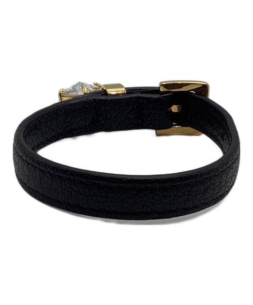 MIU MIU（ミュウミュウ）MIU MIU (ミュウミュウ) マドラスレザーブレスレットの古着・服飾アイテム