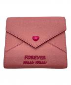 MIU MIUミュウミュウ）の古着「3つ折り財布」｜ピンク