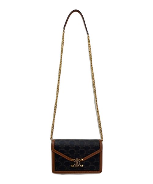 CELINE（セリーヌ）CELINE (セリーヌ) チェーンウォレット マーゴ タンの古着・服飾アイテム