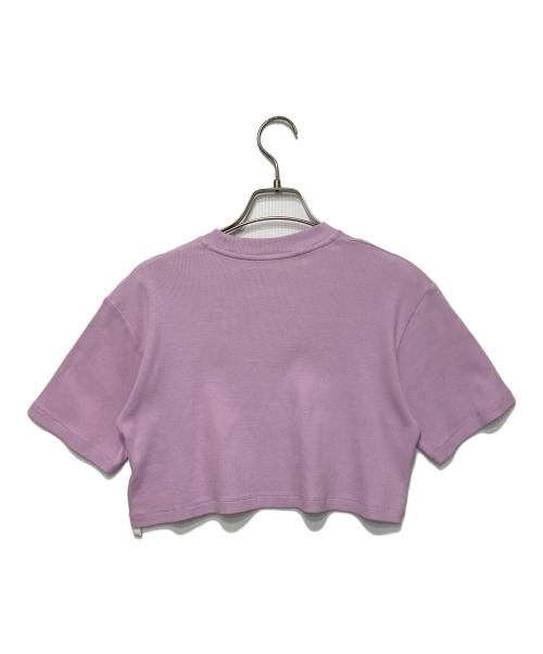 OFFWHITE（オフホワイト）OFFWHITE (オフホワイト) リブクロップドTシャツ ライラック サイズ:Sの古着・服飾アイテム