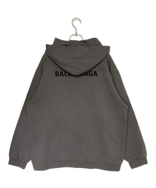 BALENCIAGA（バレンシアガ）BALENCIAGA (バレンシアガ) プルオーバーパーカー グレー サイズ:Mの古着・服飾アイテム