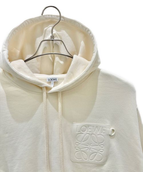 LOEWE（ロエベ）LOEWE (ロエベ) アナグラムリラックスフィットフーディー オフホワイト サイズ:Lの古着・服飾アイテム
