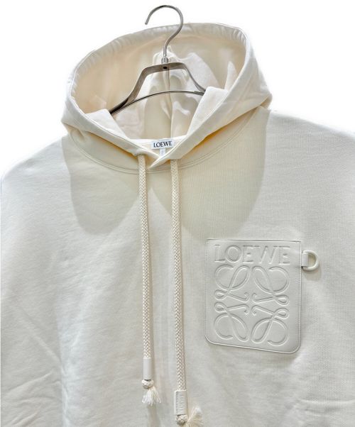 LOEWE（ロエベ）LOEWE (ロエベ) アナグラムリラックスフィットフーディー オフホワイト サイズ:Lの古着・服飾アイテム