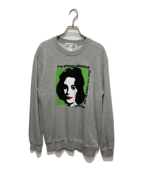 COMME des GARCONS SHIRT（コムデギャルソンシャツ）COMME des GARCONS SHIRT (コムデギャルソンシャツ) クルーネックスウェット グレー サイズ:Lの古着・服飾アイテム