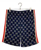 GUCCIグッチ）の古着「GG Jaquard Jersey Shorts」｜ネイビー
