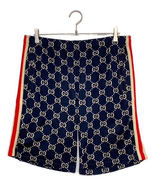 GUCCI（グッチ）GUCCI (グッチ) GG Jaquard Jersey Shorts ネイビー サイズ:XLの古着・服飾アイテム